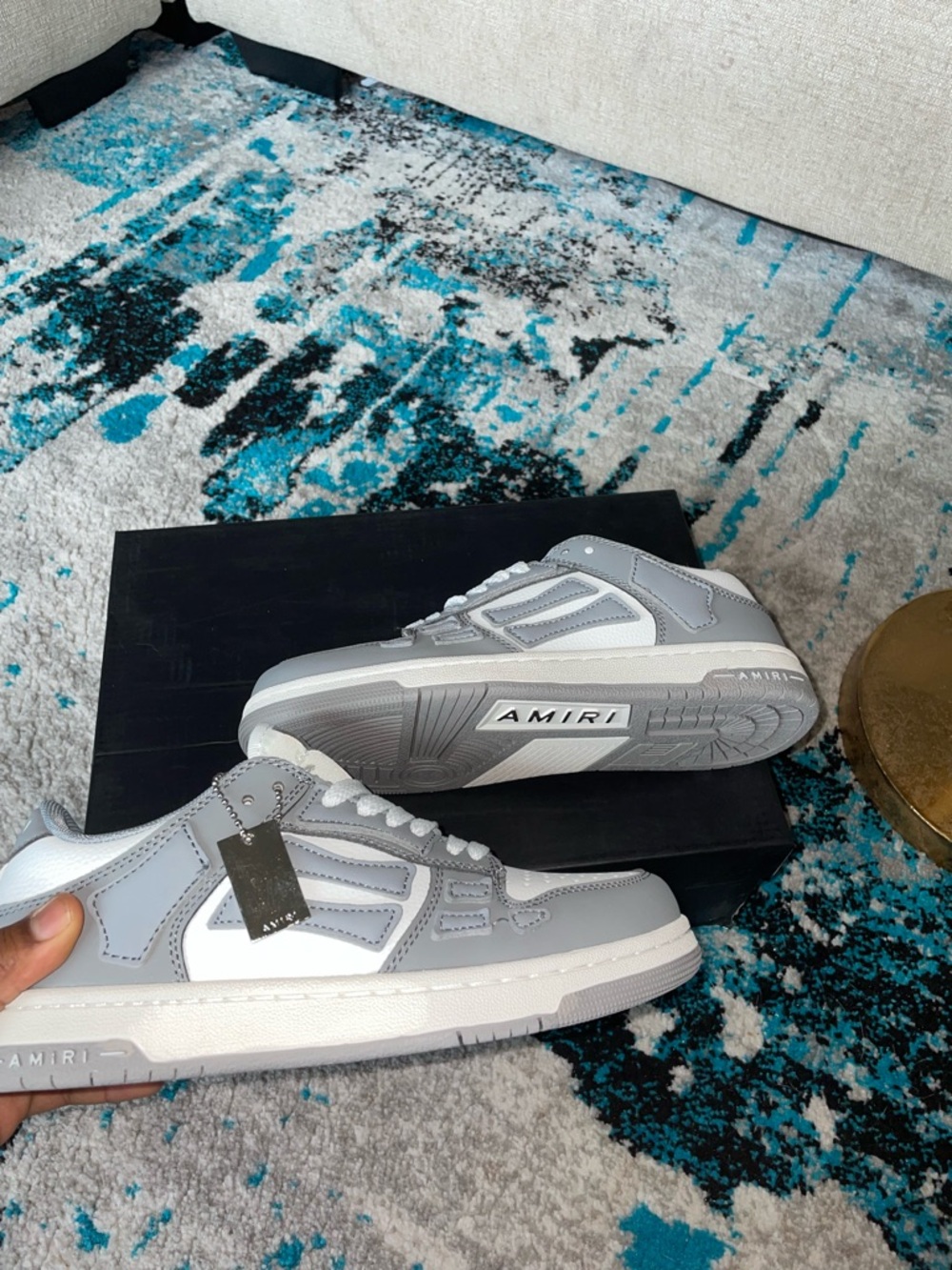 Amiri Grey skel shoes